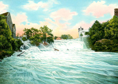 Reedy River Falls Greenville SC in 1905 Vintage Print (7 Sizes) - Retouched