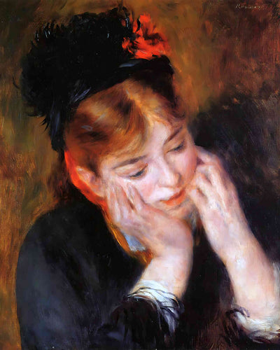 Reflection Painting by Pierre-Auguste Renoir 8x10" Art Print (Archival Paper)