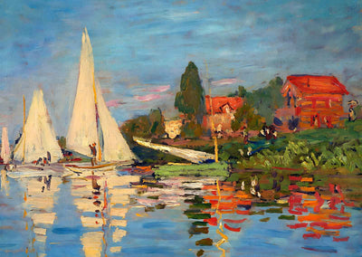 Regatta at Argenteuil Art Print 1872 Painting by Claude Monet (6 Sizes)