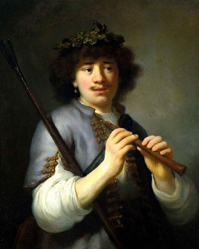 Rembrandt As Shepherd painting print by Rembrandt (1636)