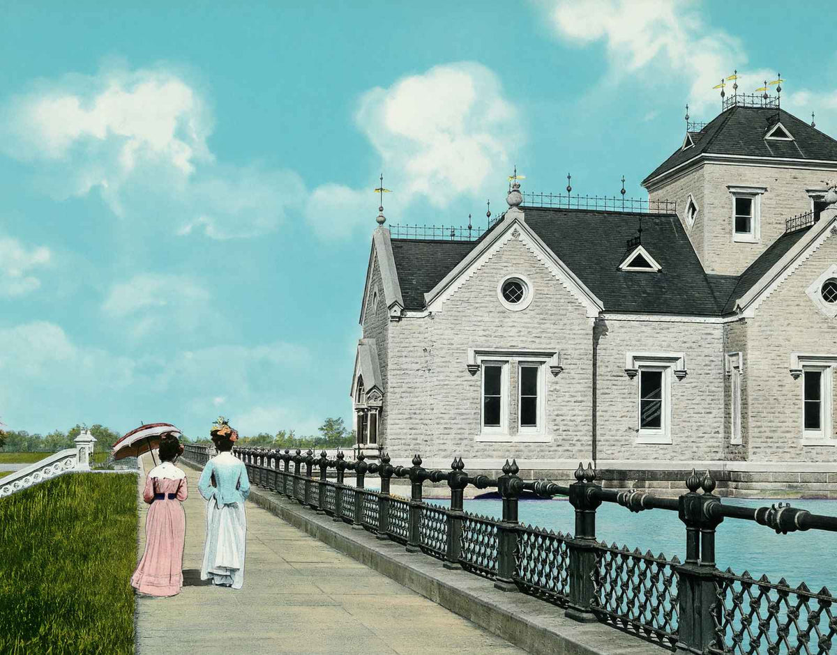The Reservoir Louisville in 1907 Vintage Print (7 Sizes) - Enhanced
