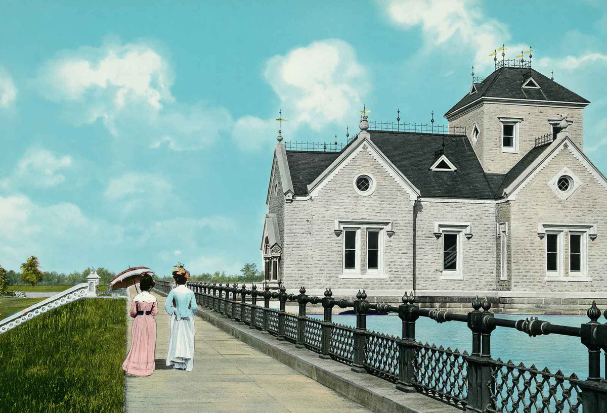 The Reservoir Louisville in 1907 Vintage Print (7 Sizes) - Enhanced