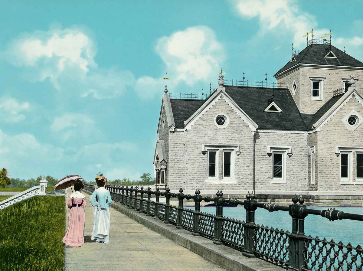 The Reservoir Louisville in 1907 Vintage Print (7 Sizes) - Enhanced