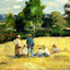 Resting Harvesters, Montfoucault Art Print 1875 by Camille Pissarro (6 Sizes)