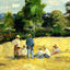Resting Harvesters, Montfoucault Art Print 1875 by Camille Pissarro (6 Sizes)