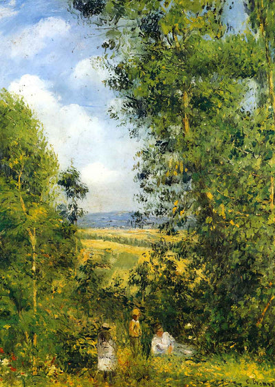Resting in the Woods Pontoise 1878 by Camille Pissarro Fine Art Print (6 Sizes)