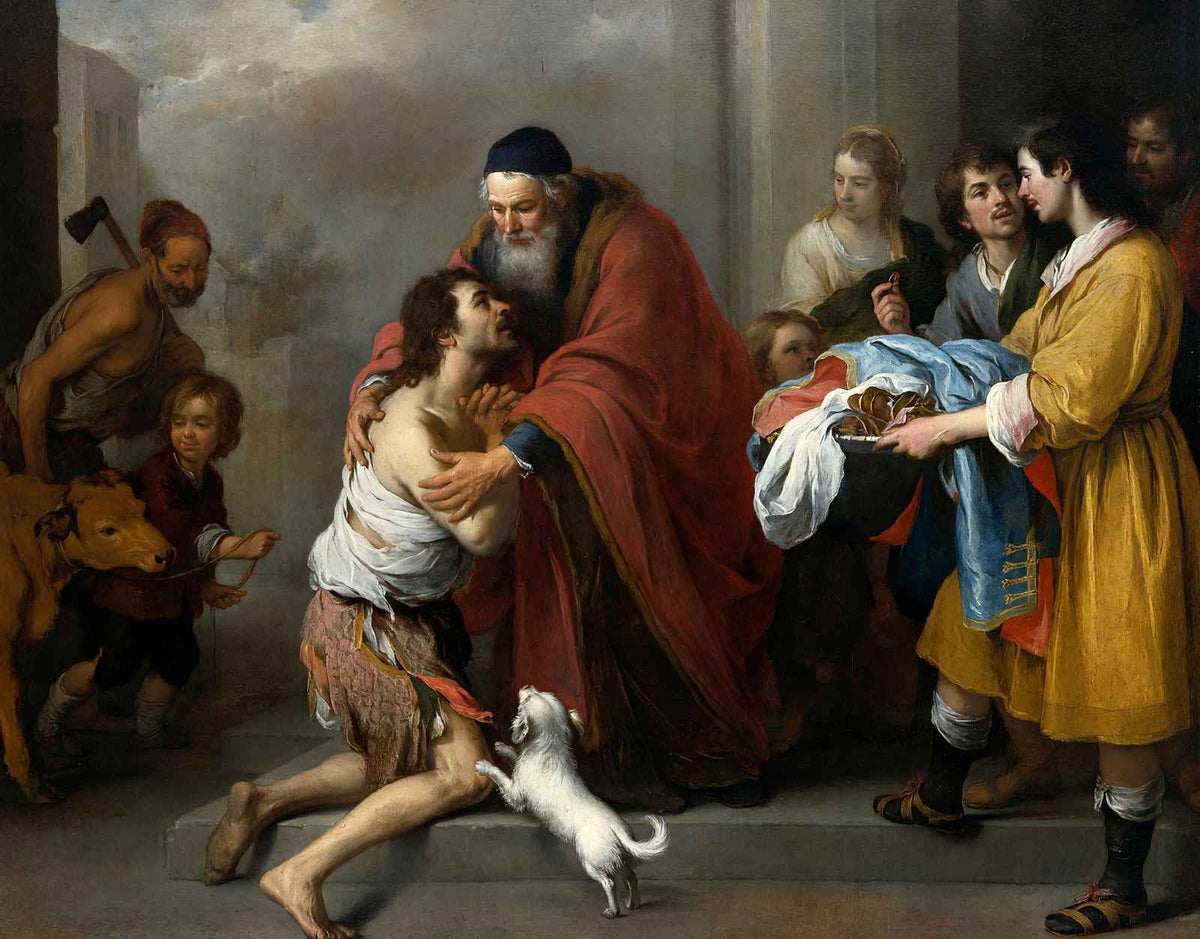 Return of the Prodigal Son by Bartolome Esteban Murillo Fine Art Print (6 Sizes)