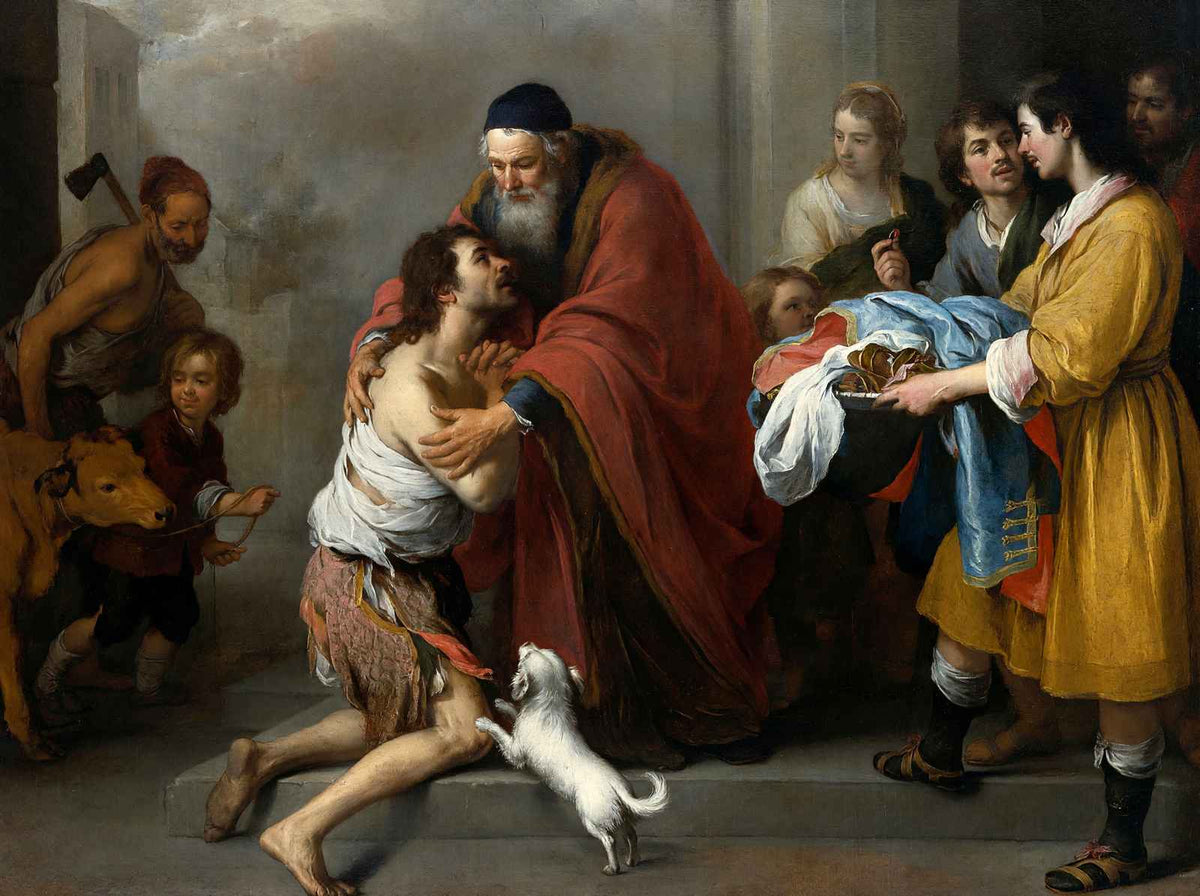 Return of the Prodigal Son by Bartolome Esteban Murillo Fine Art Print (6 Sizes)