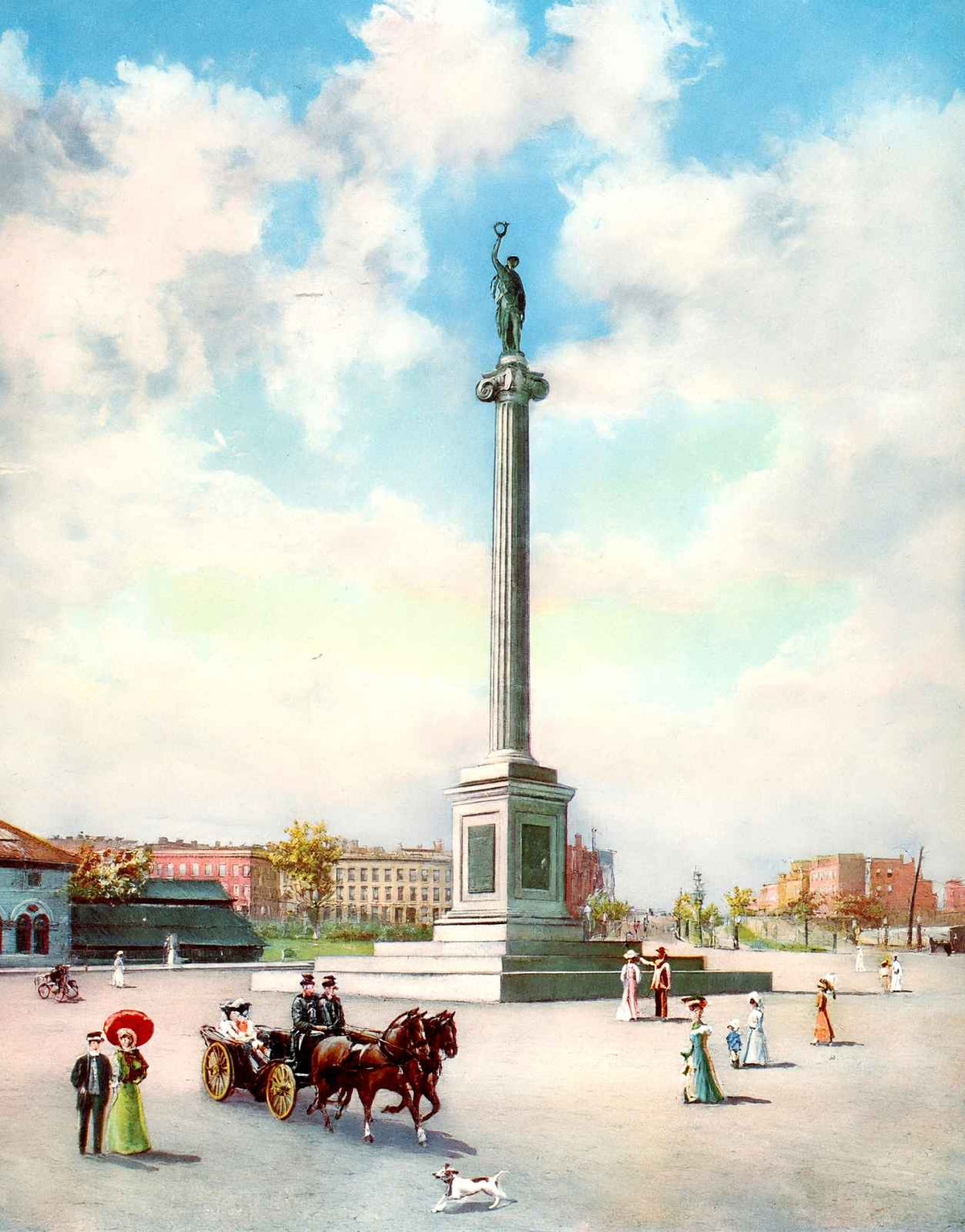 Revolutionary Monument Baltimore Vintage Print (7 Sizes) - Premium Print