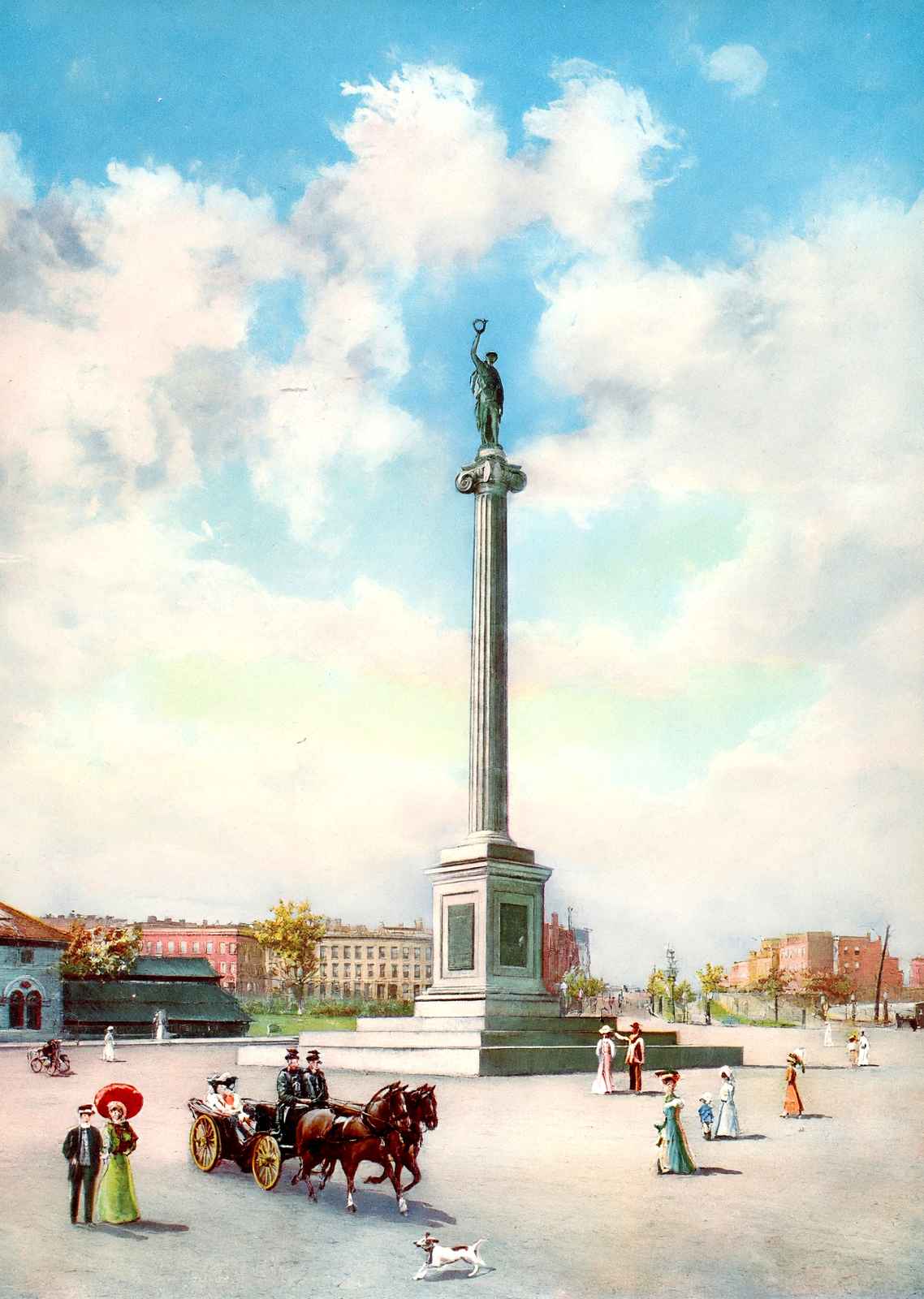 Revolutionary Monument Baltimore Vintage Print (7 Sizes) - Premium Print