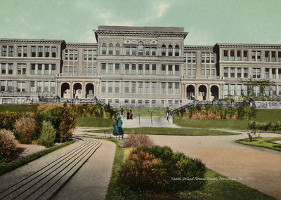 Rhode Island Normal School Providence RI in 1907 Vintage Print (6 Sizes)
