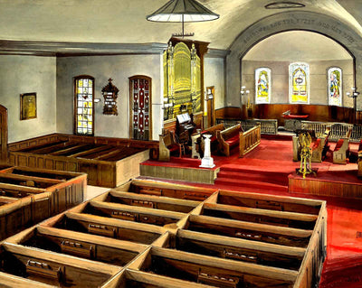 Interior of St John's Church painting