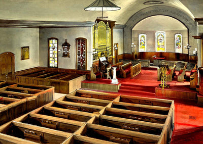 Interior of St John's Church Richmond VA in 1906 Art Print (7 Sizes)