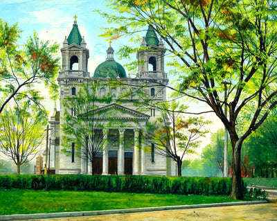 Cathedral of the Sacred Heart in 1906 painting