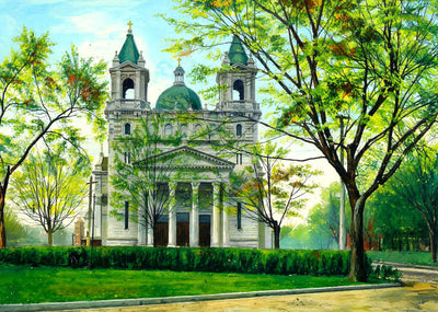Cathedral of the Sacred Heart Richmond VA in 1906 Art Print (7 Sizes)