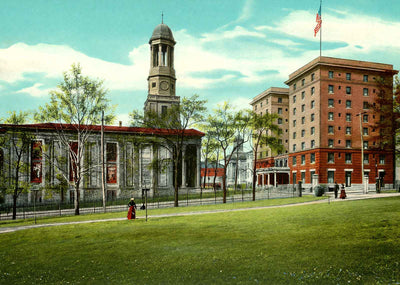 St Paul's Church and Hotel Richmond VA in 1906 Vintage Print (7 Sizes)