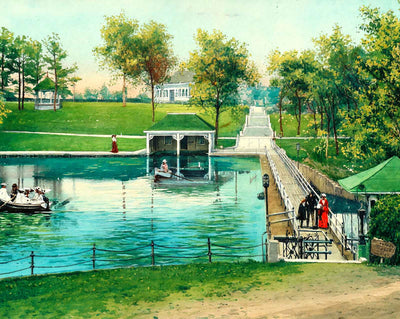 Entrance to Lakeside Park art print