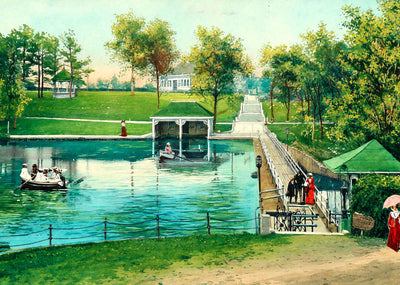 Entrance to Lakeside Park Richmond VA in 1906 Art Print (7 Sizes)