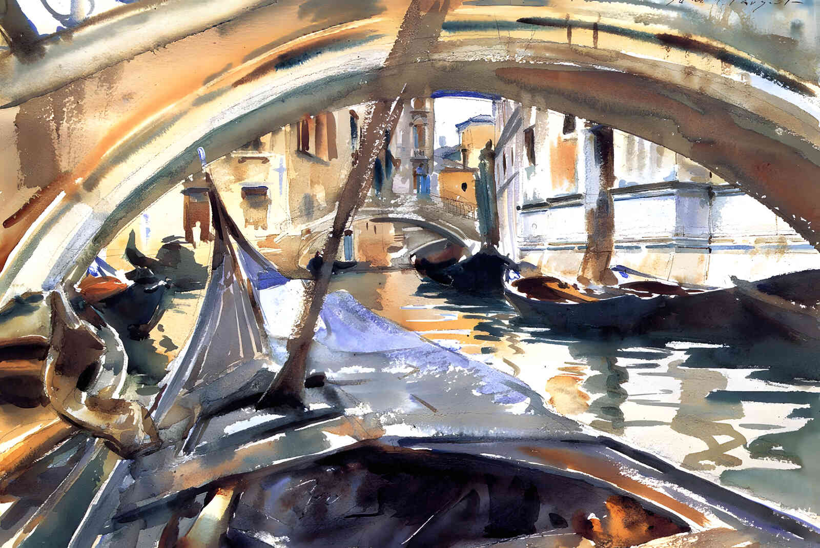 Rio De Santa Maria Formosa 1905 Painting by John Singer Sargent 8x10" Art Print