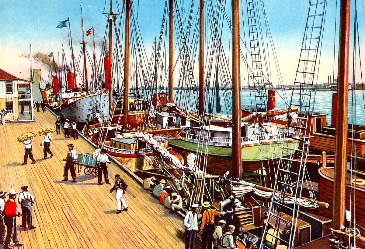 Riverfront Mobile Alabama in 1909 Vintage Print (7 Sizes) - Archival Paper