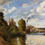 Riverbanks in Pontoise 1872 Painting by Camille Pissarro Art Print (6 Sizes)