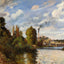 Riverbanks in Pontoise 1872 Painting by Camille Pissarro Art Print (6 Sizes)