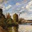 Riverbanks in Pontoise 1872 Painting by Camille Pissarro Art Print (6 Sizes)