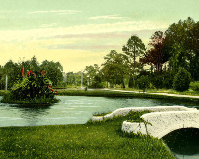 Riverside Park in Jacksonville in 1907 vintage print