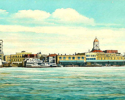 River Front in Jacksonville in 1909 painting