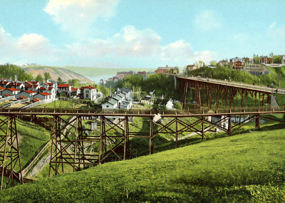 Rivermont Bridge Lynchburg VA in 1907 Vintage Print (7 Sizes) - Acid Free