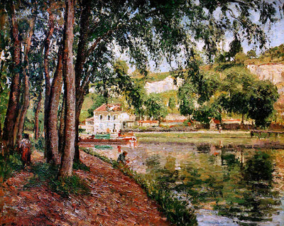 Road Along the Loing Canal Painting by Camille Pissarro 8x10" Art Print