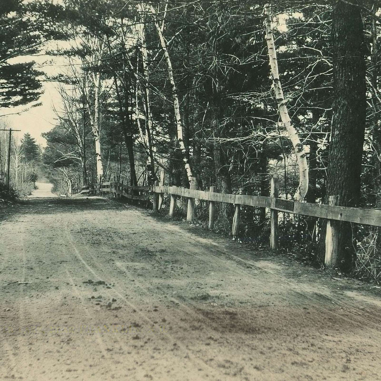 Road to Webster Lake Near Franklin NH Vintage Print (7 Sizes) - Premium Print