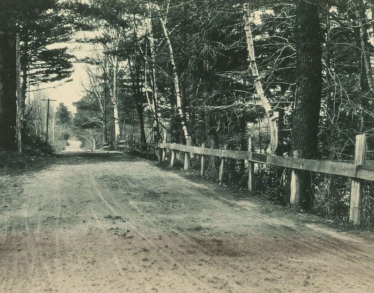 Road to Webster Lake Near Franklin NH Vintage Print (7 Sizes) - Premium Print