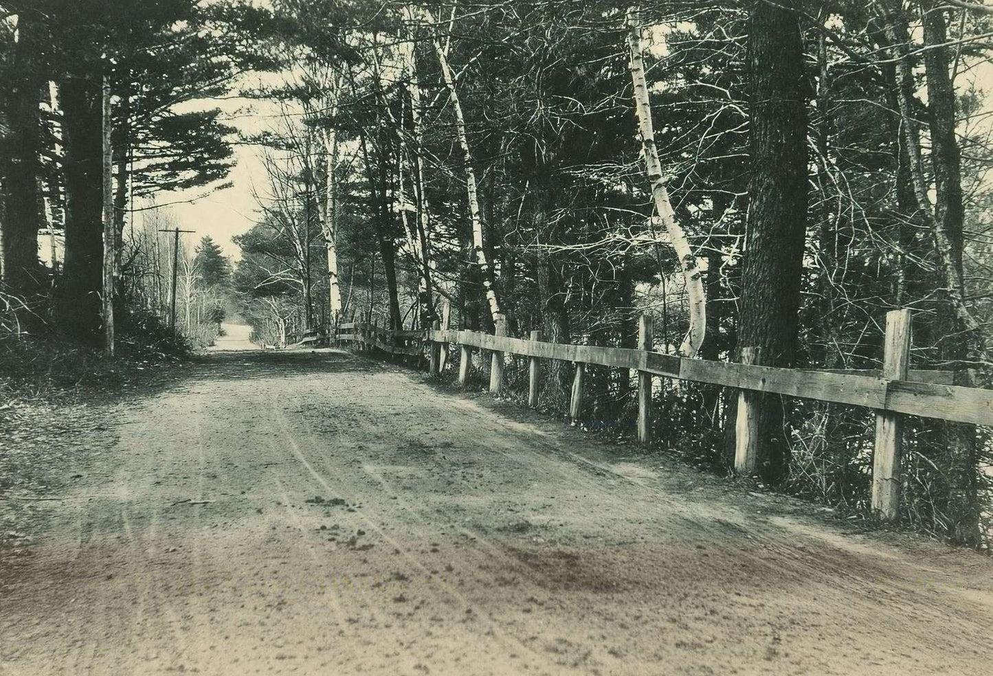 Road to Webster Lake Near Franklin NH Vintage Print (7 Sizes) - Premium Print