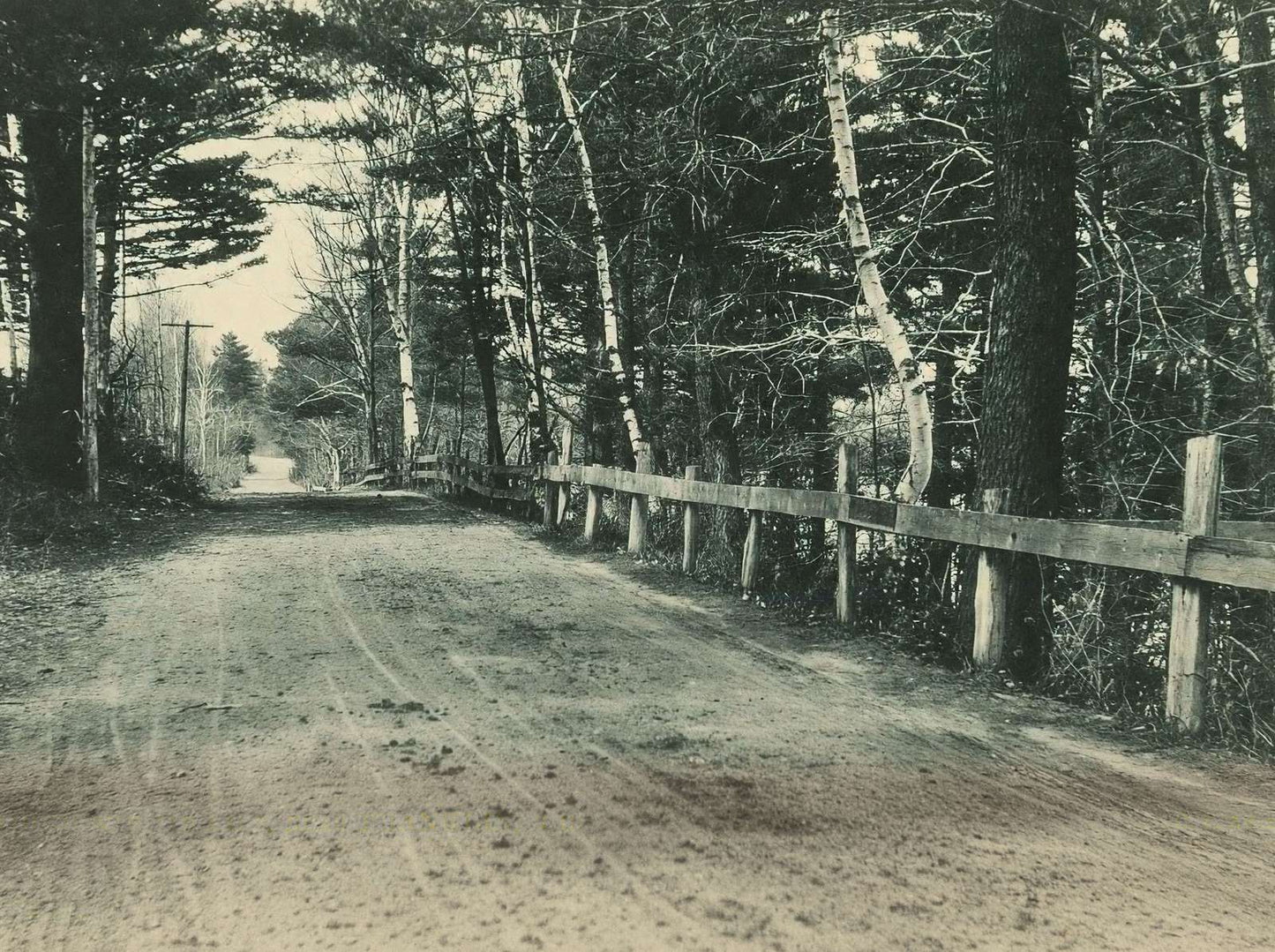 Road to Webster Lake Near Franklin NH Vintage Print (7 Sizes) - Premium Print
