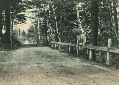 Road to Webster Lake Near Franklin NH Vintage Print (7 Sizes) - Premium Print