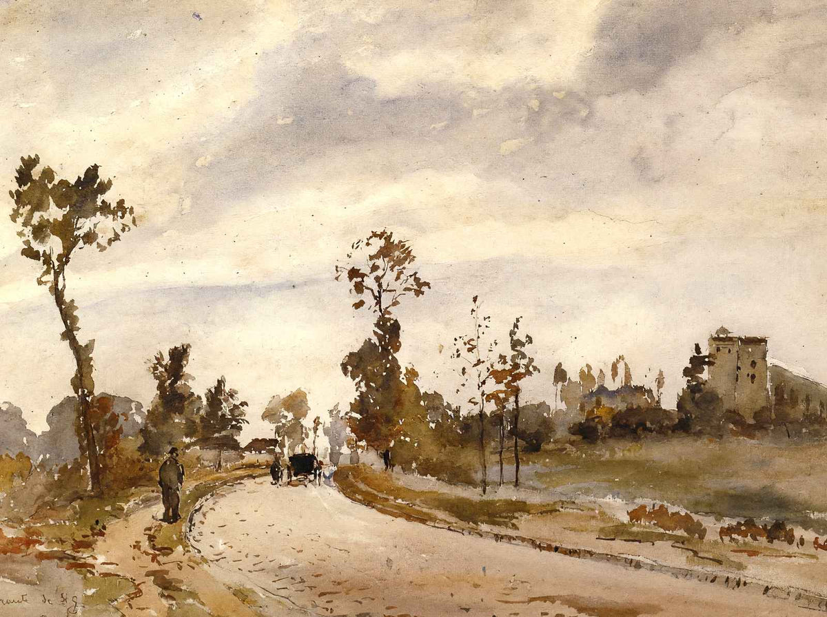 Road to Saint Germain, Louveciennes Art Print 1871 by Camille Pissarro (6 Sizes)