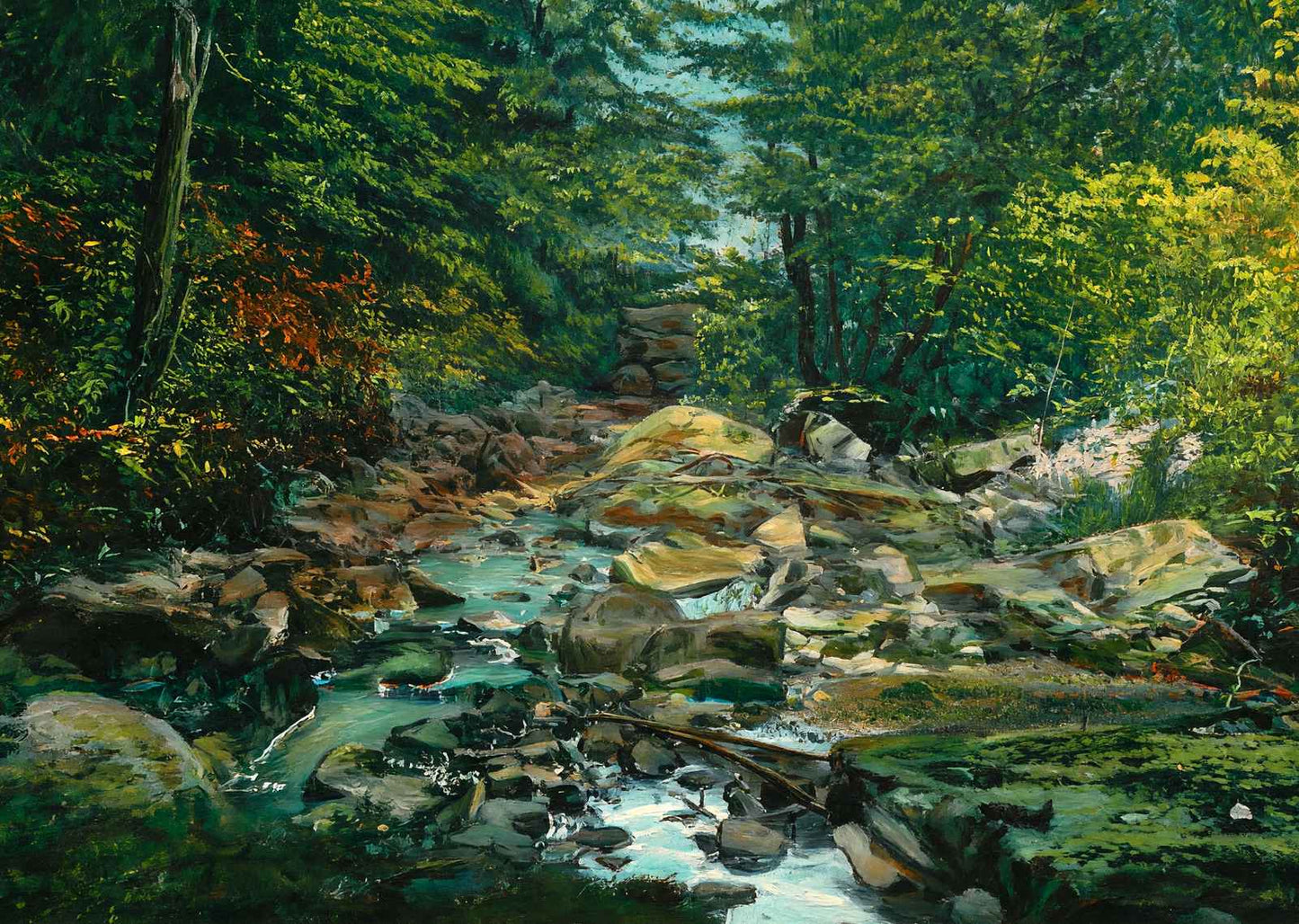 Rocky Glen Devils Elbow Indiana PA in 1910 Art Print (7 Sizes) - Reproduction