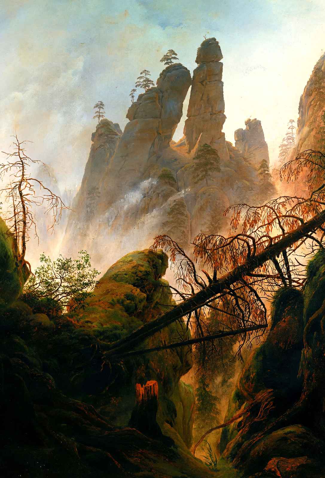Rocky Ravine Fine Art Print 1823 Painting by Caspar David Friedrich (6 Sizes)