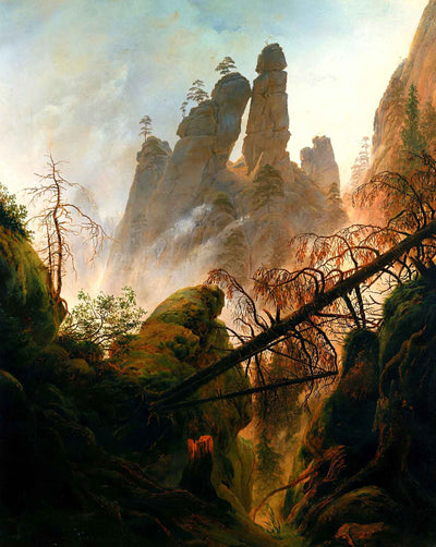 Rocky Ravine painting by Caspar David Friedrich (1823)