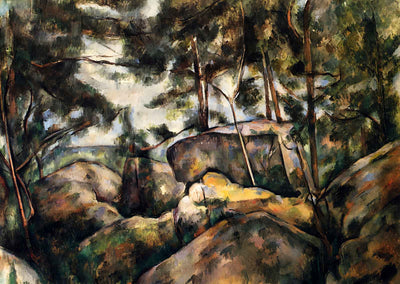 Rocks at Fountainebleau 1893 Painting by Paul Cezanne Art Print (6 Sizes)