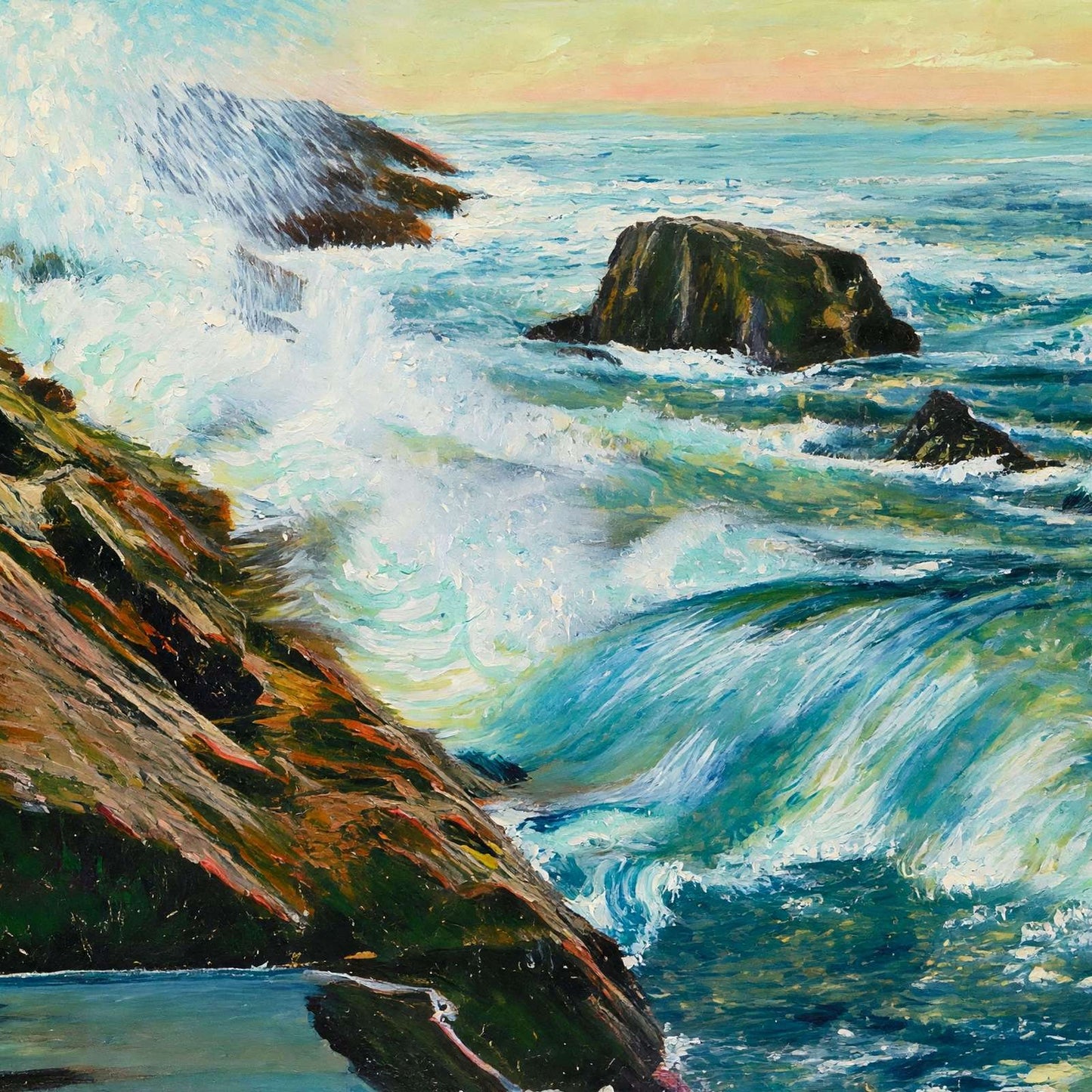 Rock-Bound Coast of Maine in 1908 Art Print (7 Sizes) - Acid Free