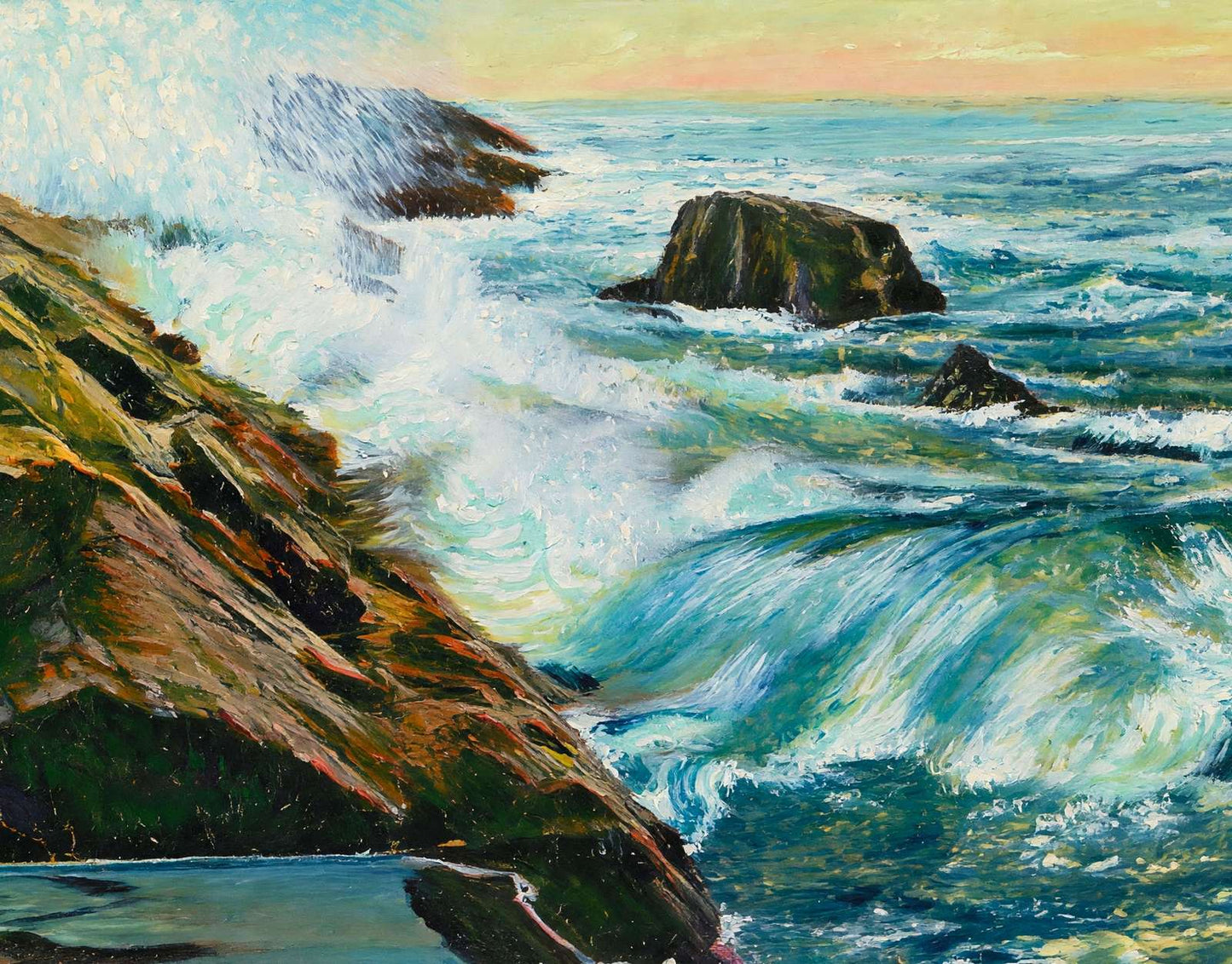 Rock-Bound Coast of Maine in 1908 Art Print (7 Sizes) - Acid Free