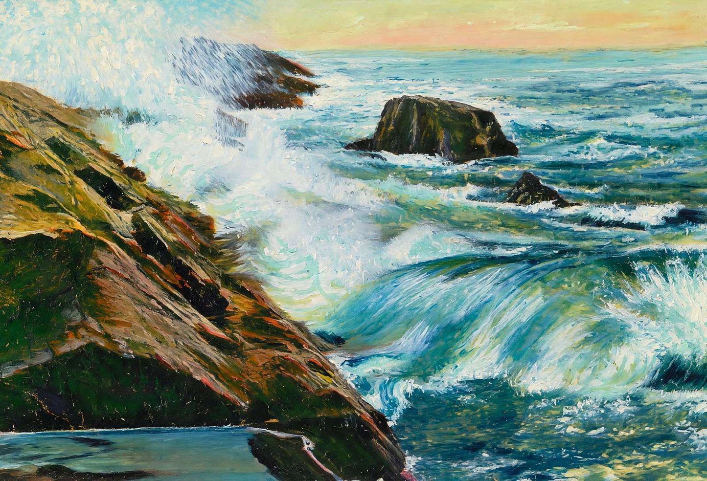 Rock-Bound Coast of Maine in 1908 Art Print (7 Sizes) - Acid Free