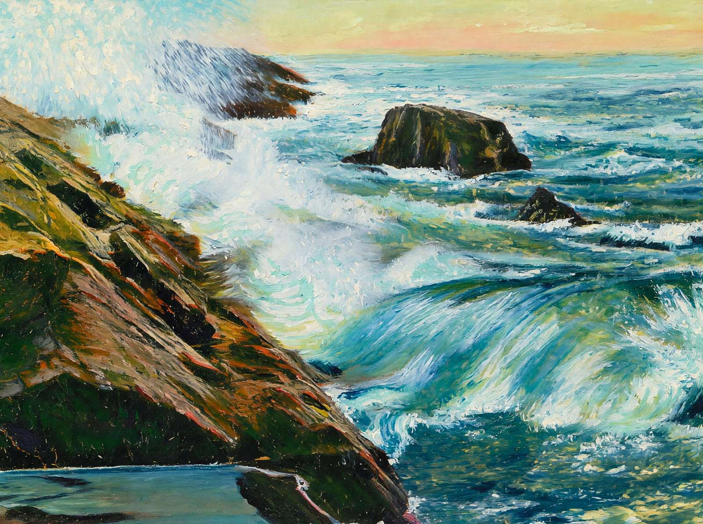 Rock-Bound Coast of Maine in 1908 Art Print (7 Sizes) - Acid Free
