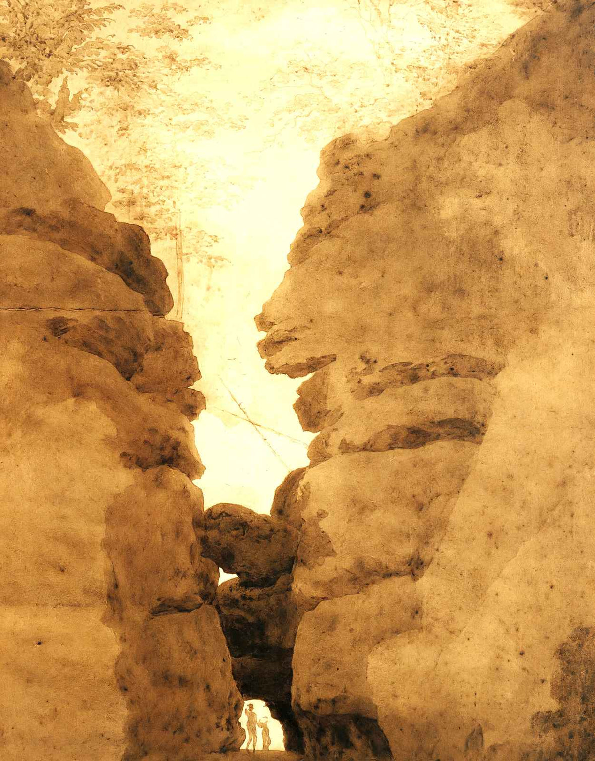 Rock Arch in the Uttewalder Grund Art Print 1801 by Friedrich (6 Sizes)