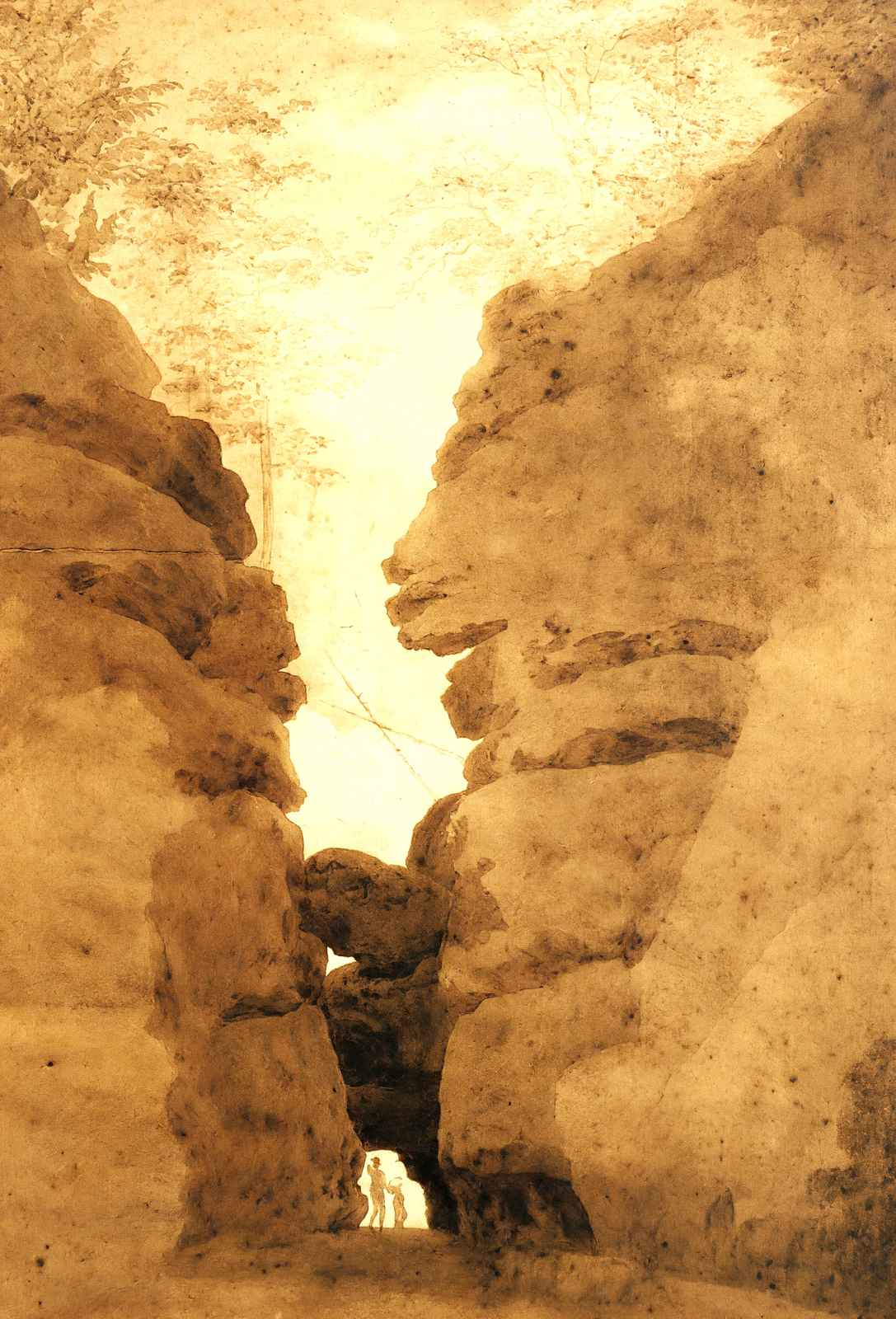 Rock Arch in the Uttewalder Grund Art Print 1801 by Friedrich (6 Sizes)