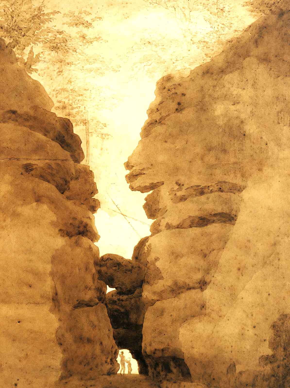 Rock Arch in the Uttewalder Grund Art Print 1801 by Friedrich (6 Sizes)