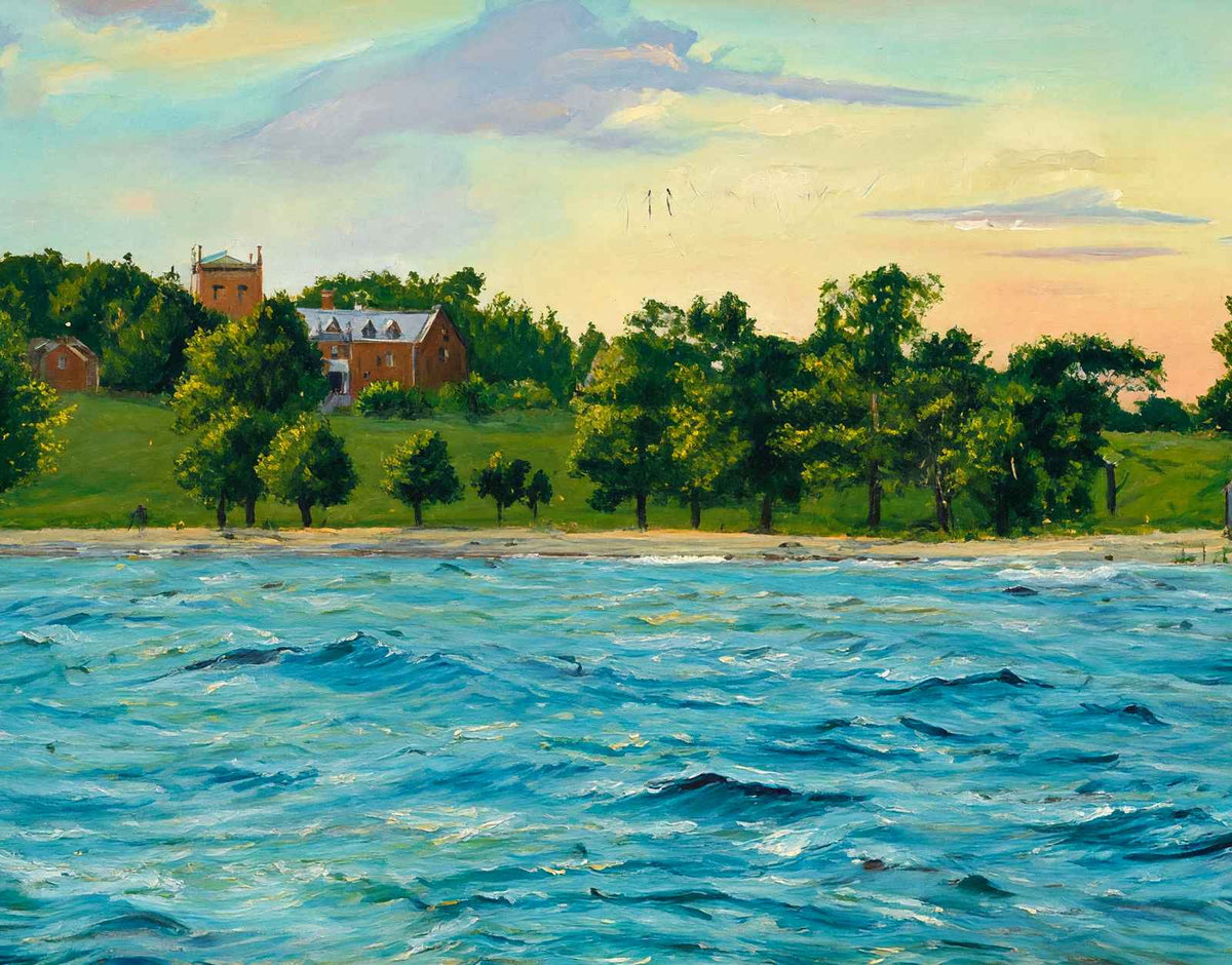 Rock Point Burlington VT in 1907 Art Print (7 Sizes) - Restored