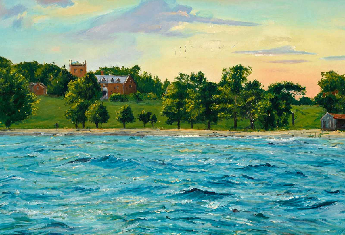 Rock Point Burlington VT in 1907 Art Print (7 Sizes) - Restored